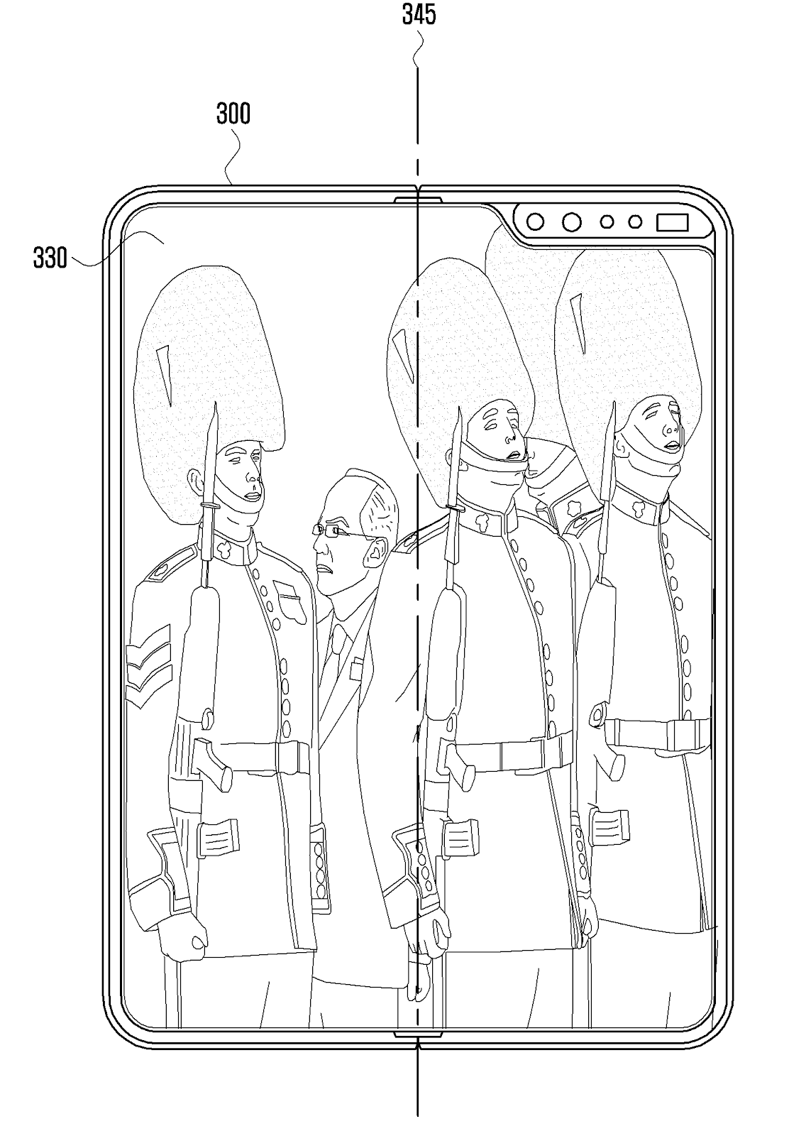 Foldable display mobile device