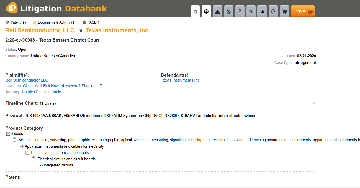 Bell Semiconductor patent portfolio